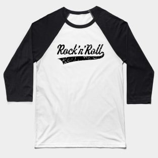 Rock 'n' Roll Vintage (Black) Baseball T-Shirt